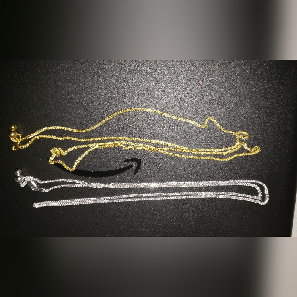 24 in, 925 Silver OR 18K YG over 925 Silver, Adjustable Diamond Cut Wheat Chain
